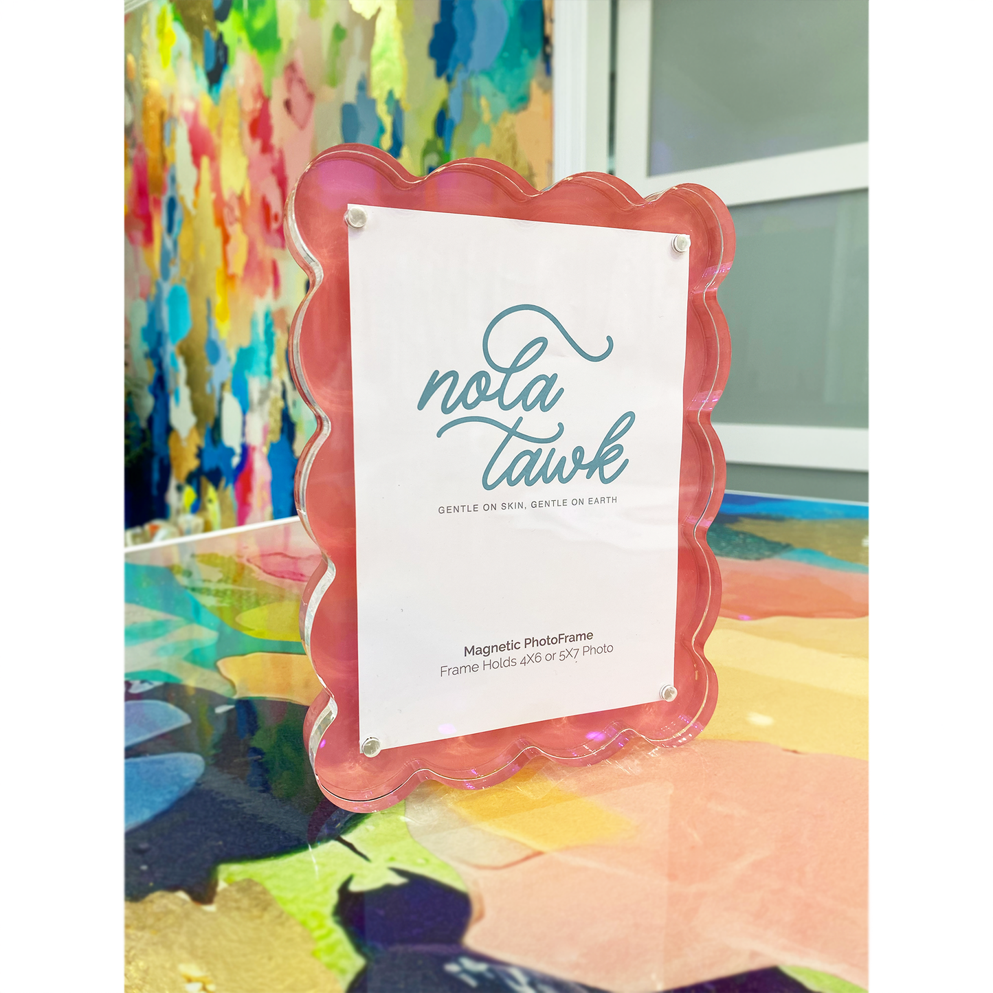 Blush Scalloped Magnetic Frame-Rogue Magnolia Custom Designs