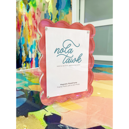 Blush Scalloped Magnetic Frame-Rogue Magnolia Custom Designs