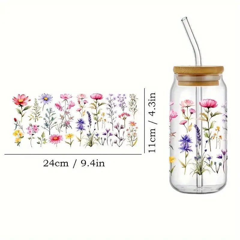 Limited Drop 16 Oz. Glow In The Dark Floral Acrylic Can Cups-Rogue Magnolia Custom Designs