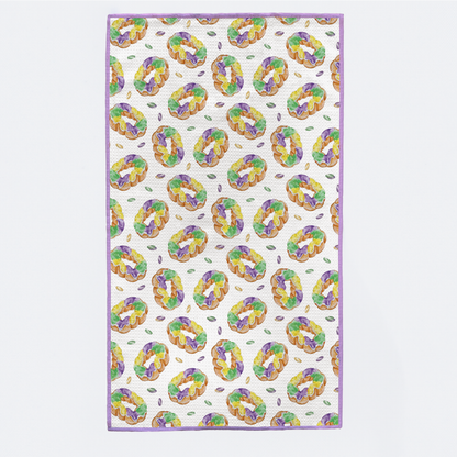 King Cake Kitchen Towel-Rogue Magnolia Custom Designs