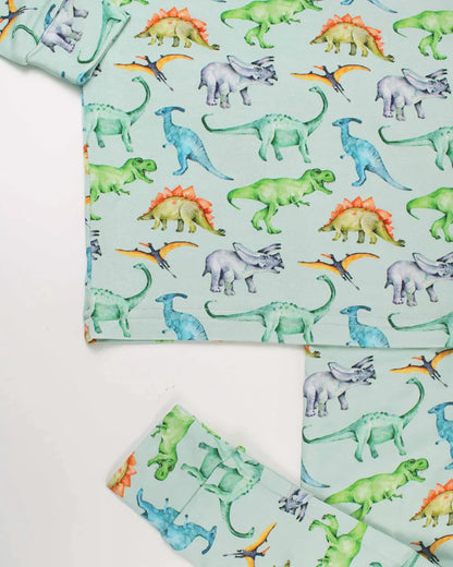 Landon Dinosaur Bamboo Toddler Lounge Set – 2-Piece Pajamas