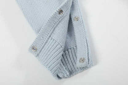 Light Blue Santa Knit Romper