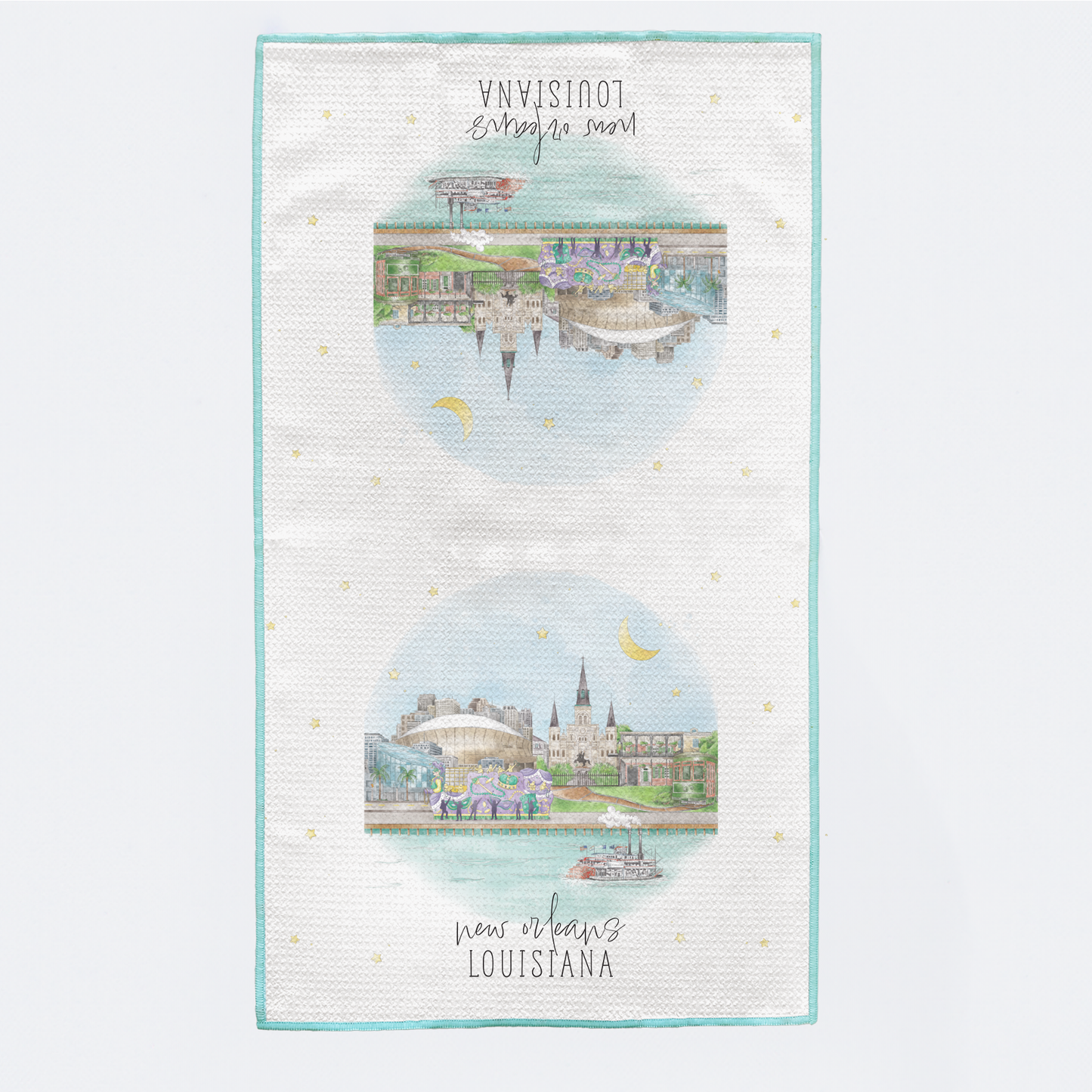New Orleans Skyline Kitchen Towel-Rogue Magnolia Custom Designs