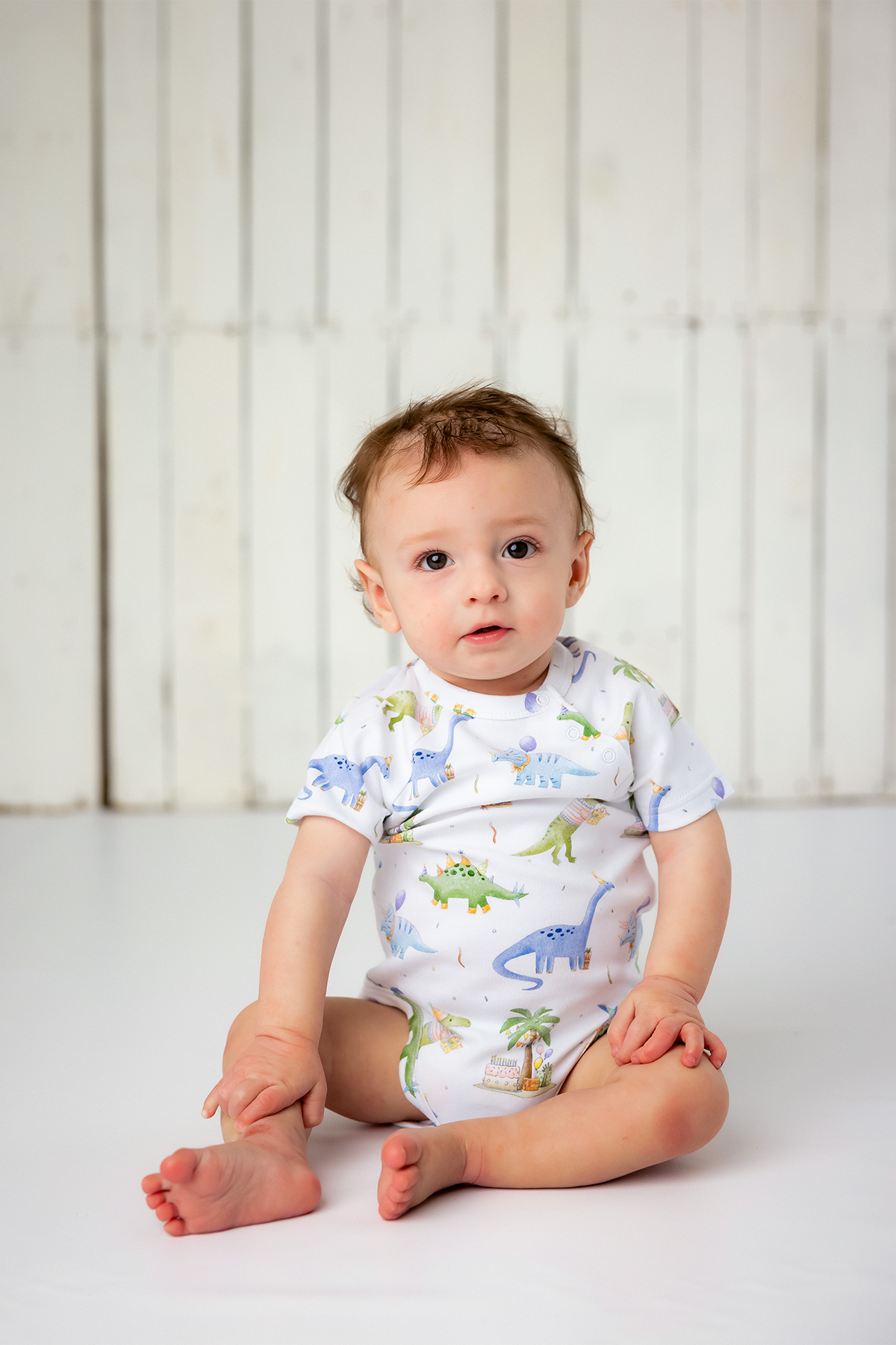 Dino-mite Birthday Organic Cotton Baby Onesie-Rogue Magnolia Custom Designs