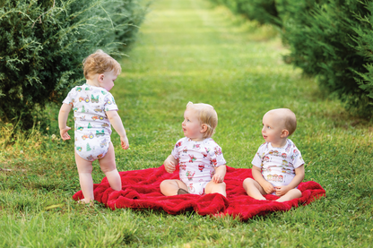 Bayou Wonderland Organic Cotton Christmas Onesie-Rogue Magnolia Custom Designs