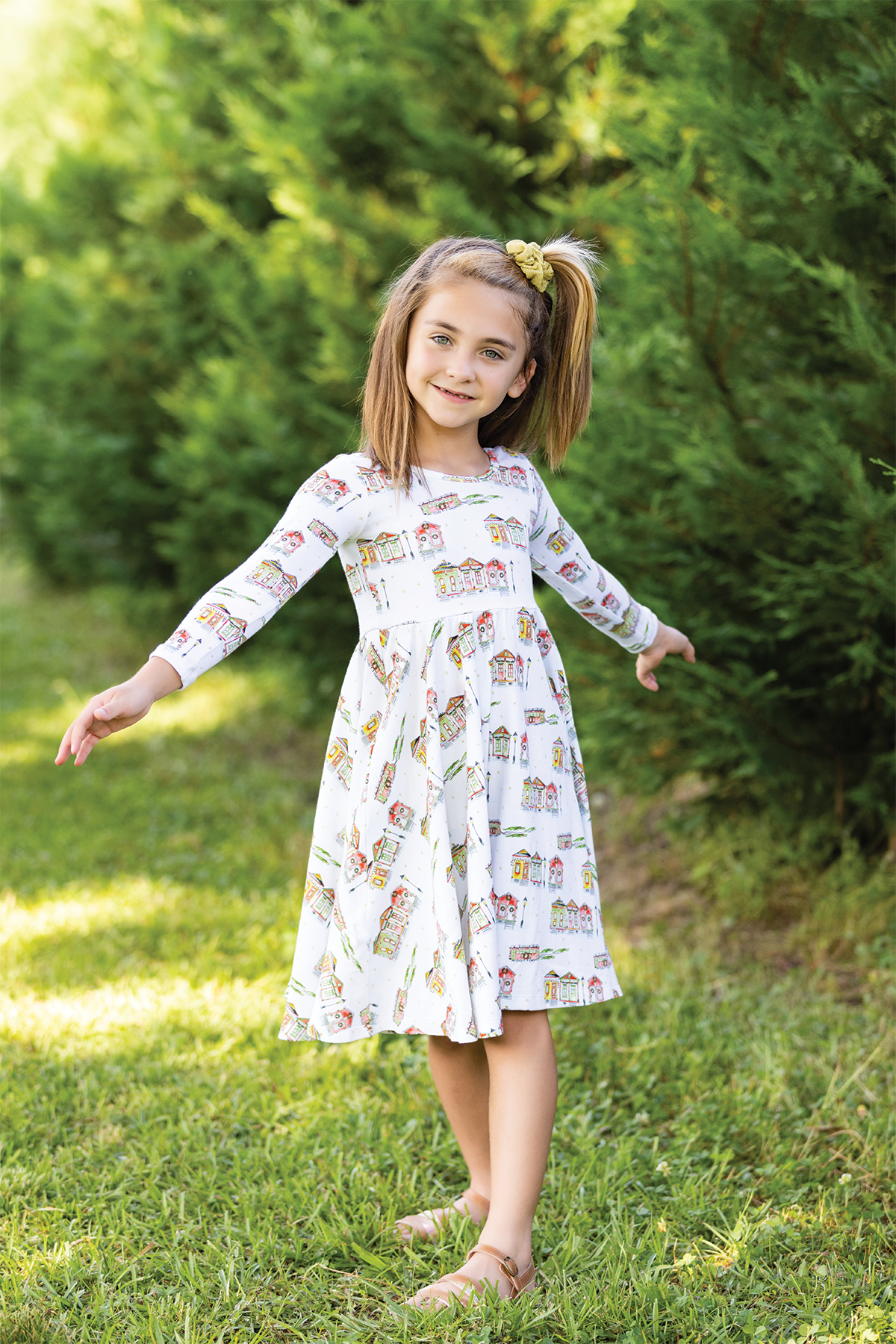Bayou Wonderland Organic Cotton Christmas Dress for Kids-Rogue Magnolia Custom Designs