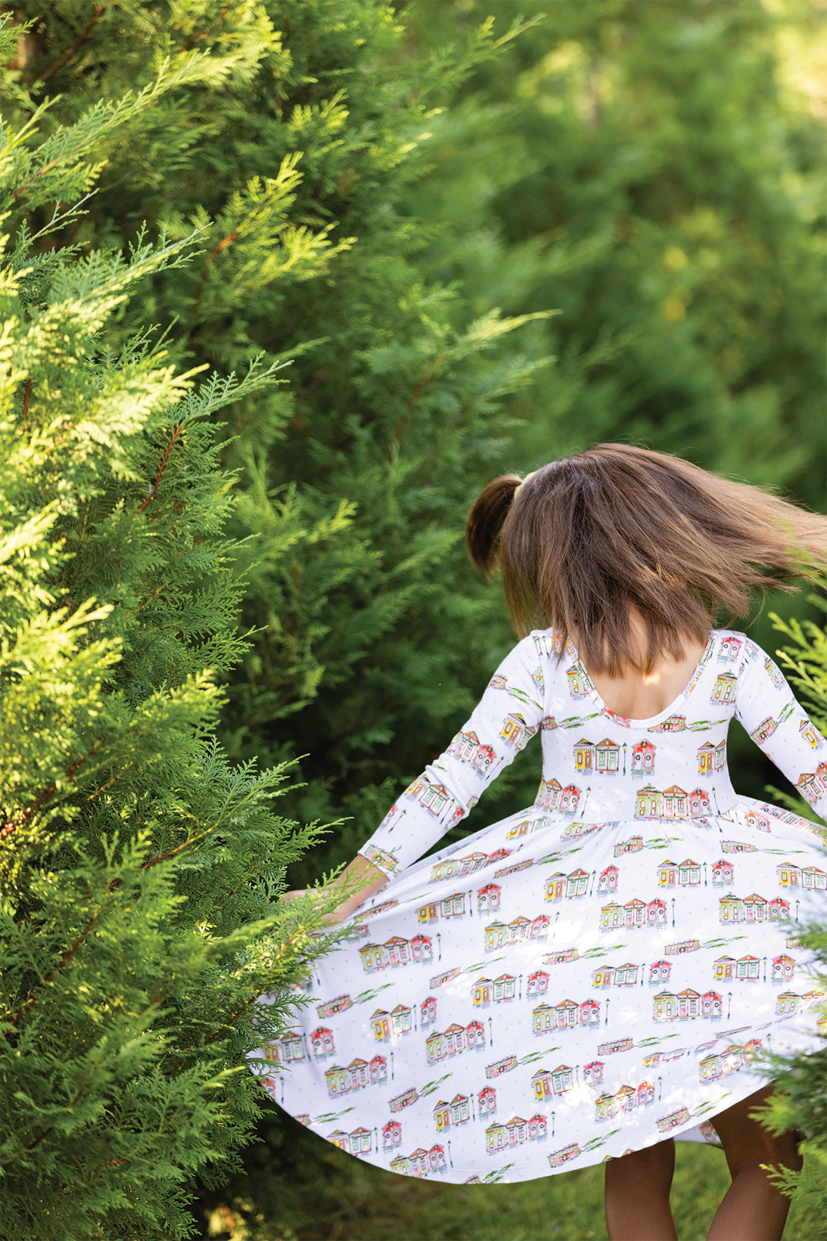 Bayou Wonderland Organic Cotton Christmas Dress for Kids-Rogue Magnolia Custom Designs