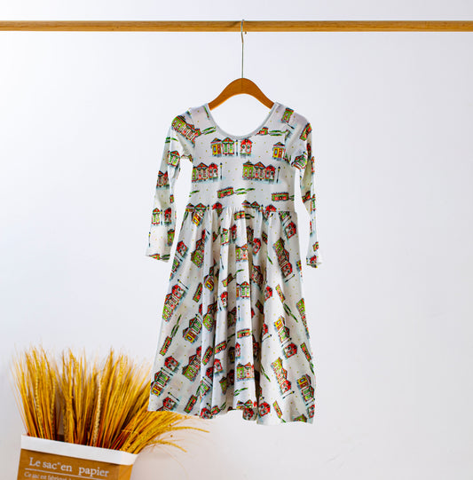 Bayou Wonderland Organic Cotton Christmas Dress for Kids-Rogue Magnolia Custom Designs