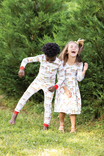 Bayou Wonderland Organic Cotton Christmas Kids Pajamas-Rogue Magnolia Custom Designs