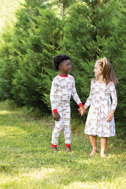 Bayou Wonderland Organic Cotton Christmas Kids Pajamas-Rogue Magnolia Custom Designs