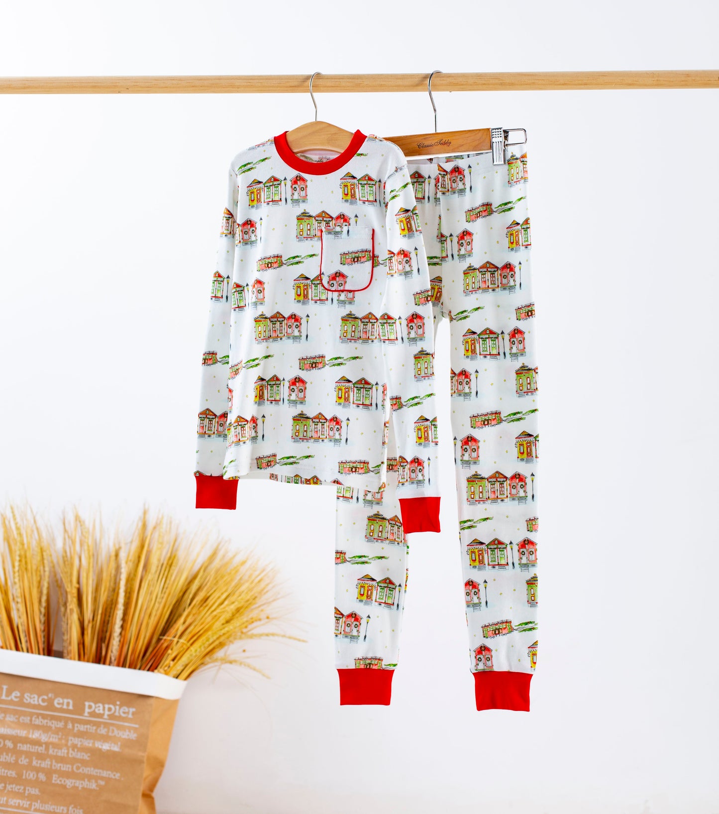 Bayou Wonderland Organic Cotton Christmas Kids Pajamas-Rogue Magnolia Custom Designs