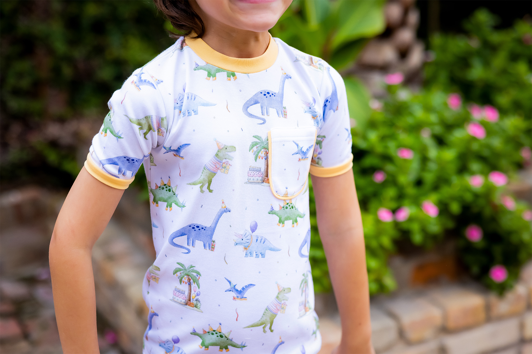 Dino-mite Birthday Organic Cotton Pajamas-Rogue Magnolia Custom Designs