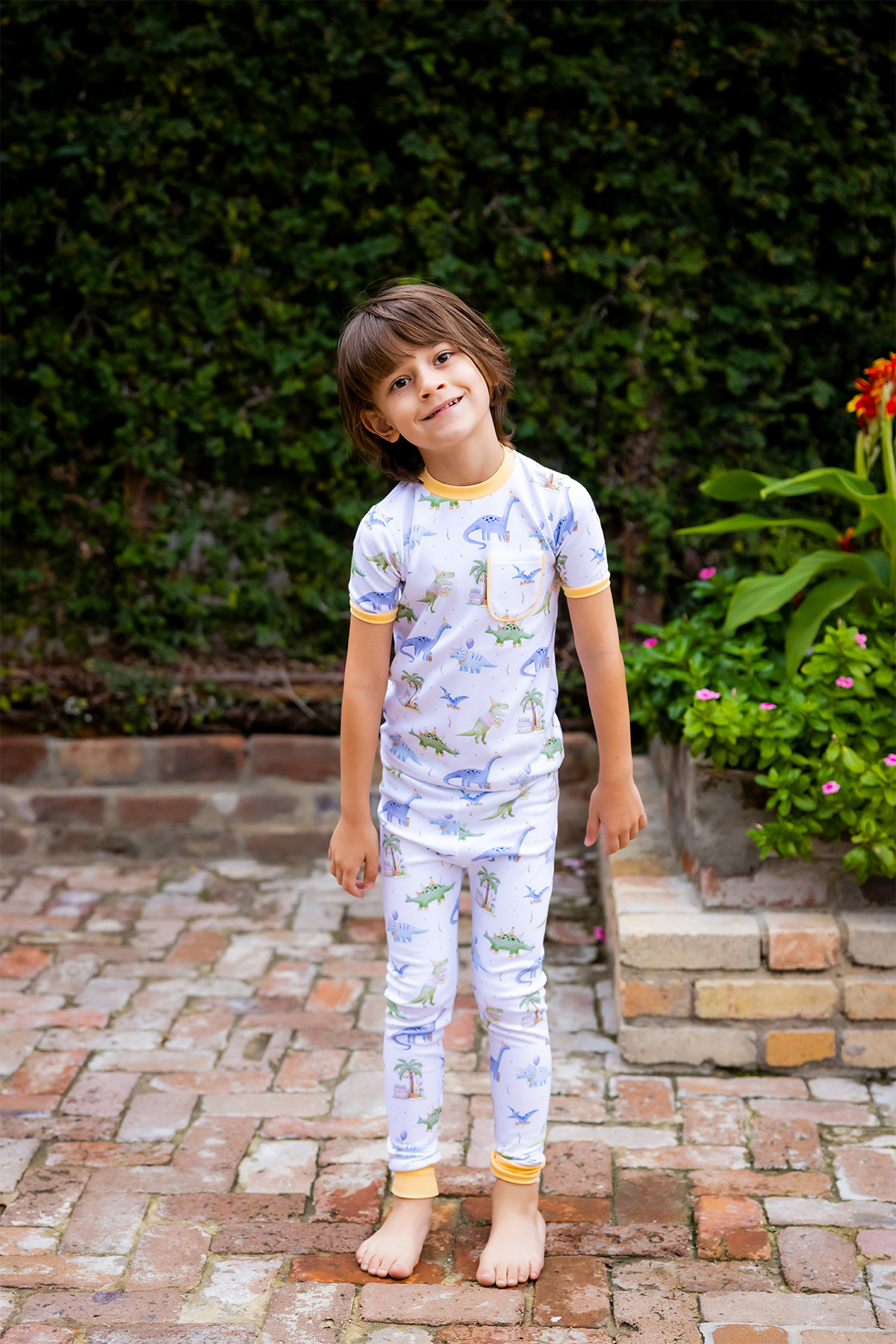 Dino-mite Birthday Organic Cotton Pajamas-Rogue Magnolia Custom Designs