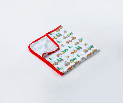 Moo-y Christmas Organic Cotton Christmas Baby Blanket-Rogue Magnolia Custom Designs