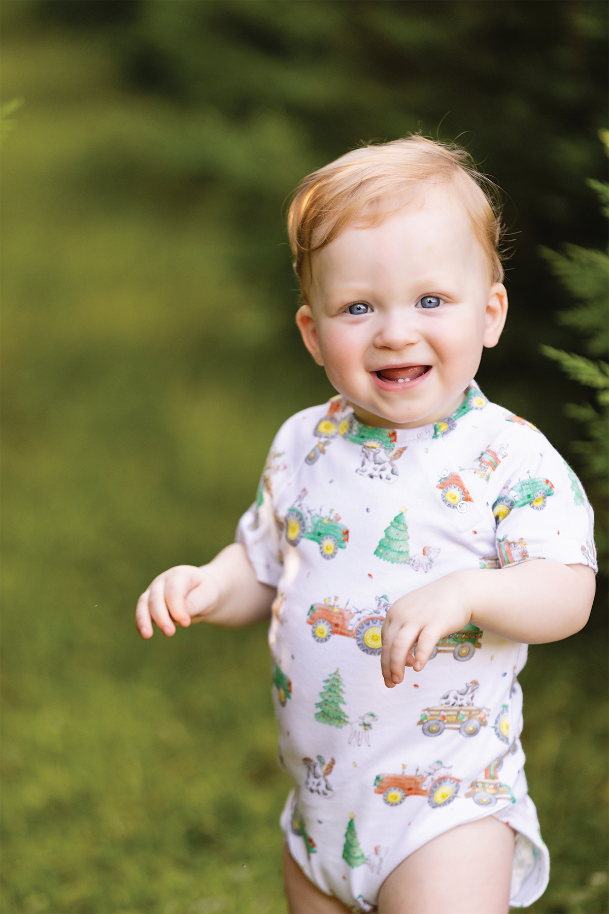 Moo-y Christmas Organic Cotton Christmas Onesie-Rogue Magnolia Custom Designs