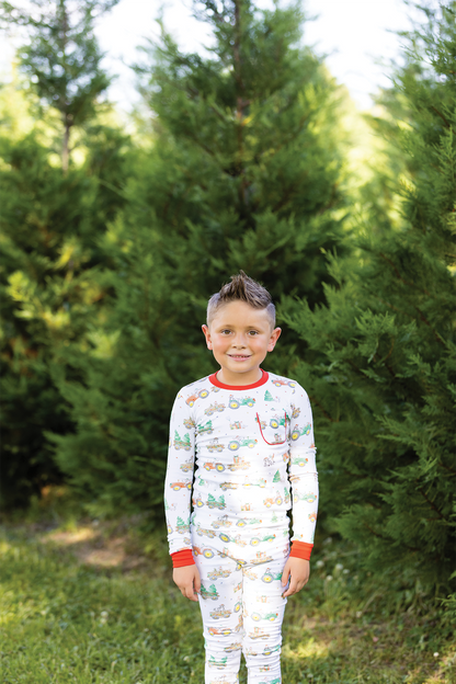 Moo-y Christmas Organic Cotton Christmas Kids Pajamas-Rogue Magnolia Custom Designs
