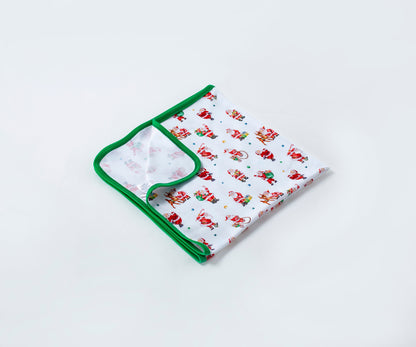 Santa Claus is Coming to Town Organic Cotton Christmas Baby Blanket-Rogue Magnolia Custom Designs