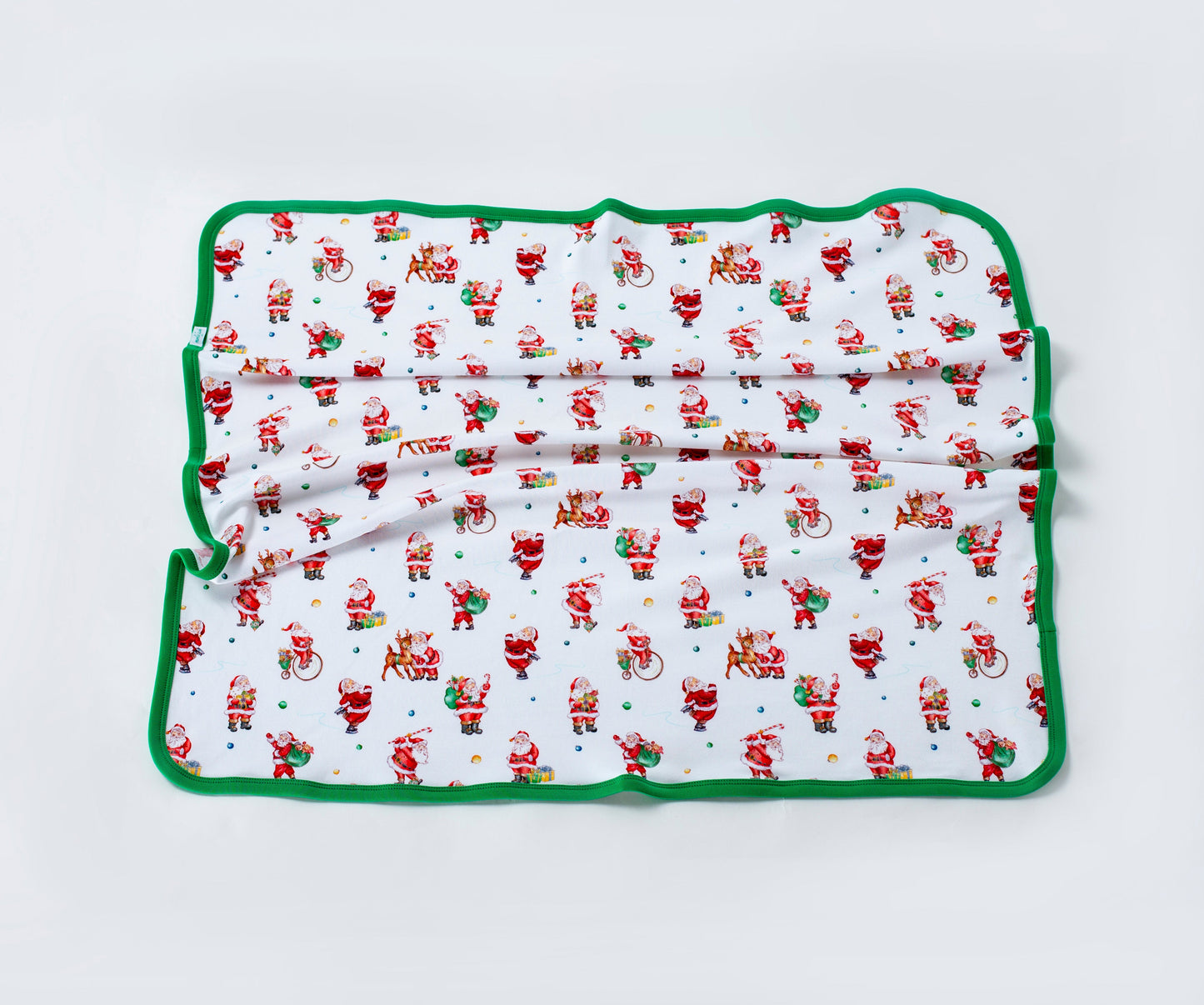 Santa Claus is Coming to Town Organic Cotton Christmas Baby Blanket-Rogue Magnolia Custom Designs