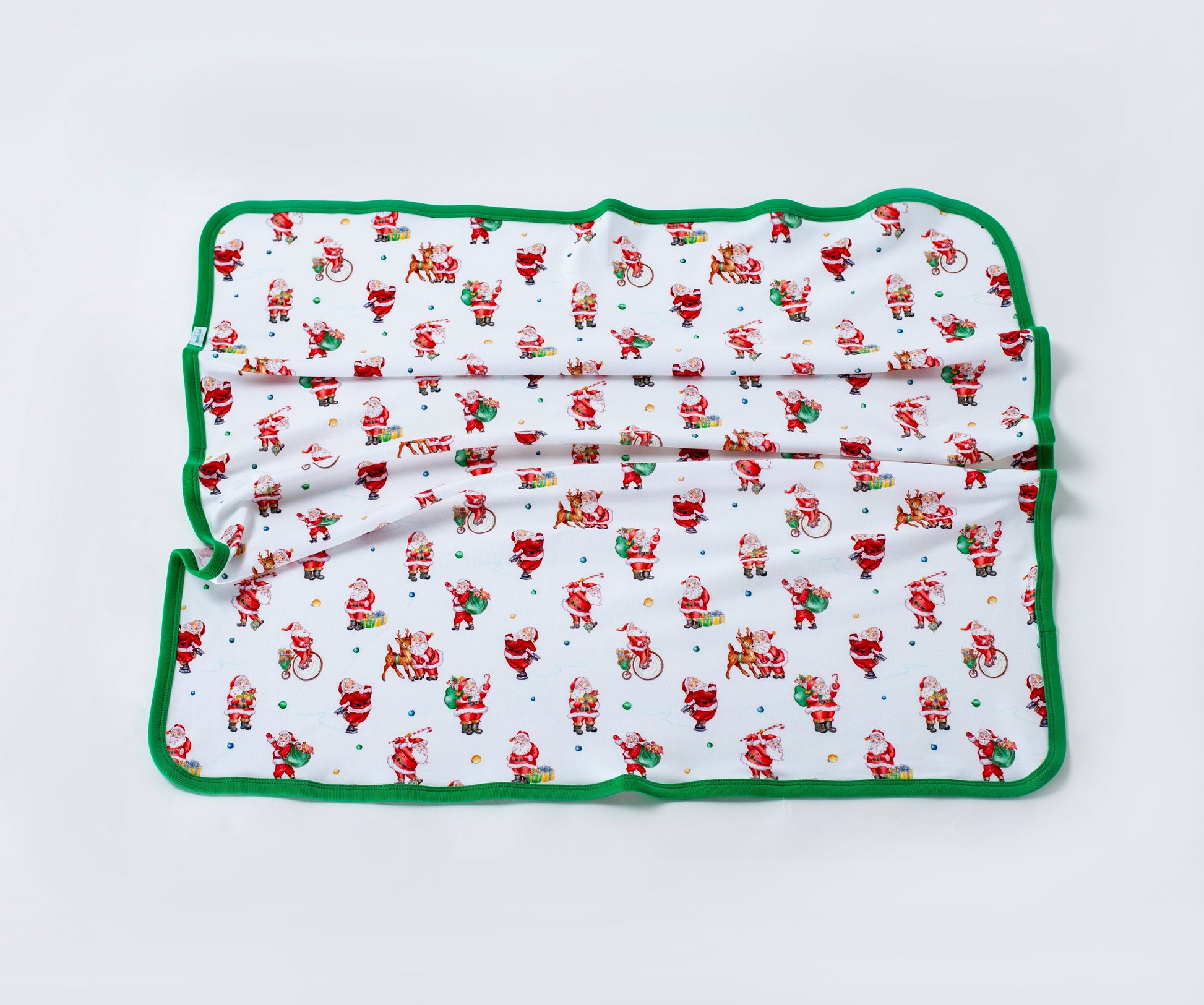 Santa Claus is Coming to Town Organic Cotton Christmas Baby Blanket-Rogue Magnolia Custom Designs
