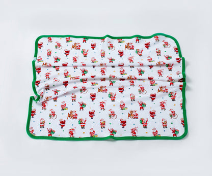 Santa Claus is Coming to Town Organic Cotton Christmas Baby Blanket-Rogue Magnolia Custom Designs