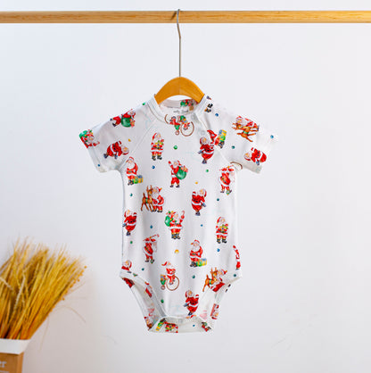 Santa Claus is Coming to Town Organic Cotton Christmas Onesie-Rogue Magnolia Custom Designs