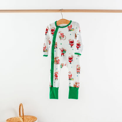 Santa Claus is Coming to Town Organic Cotton Christmas Kids Pajamas-Rogue Magnolia Custom Designs