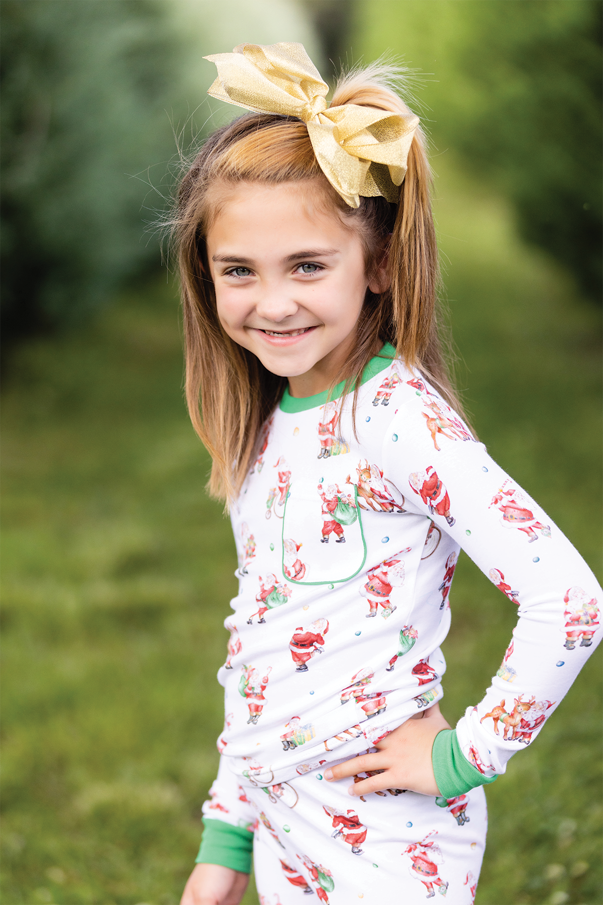 Santa Claus is Coming to Town Organic Cotton Christmas Kids Pajamas-Rogue Magnolia Custom Designs