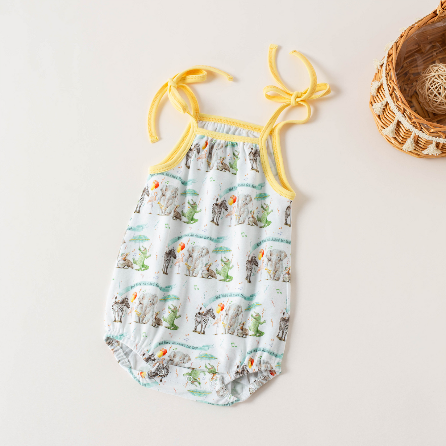 And They All Asked for You Organic Cotton Shoulder-Tie Onesie-Rogue Magnolia Custom Designs