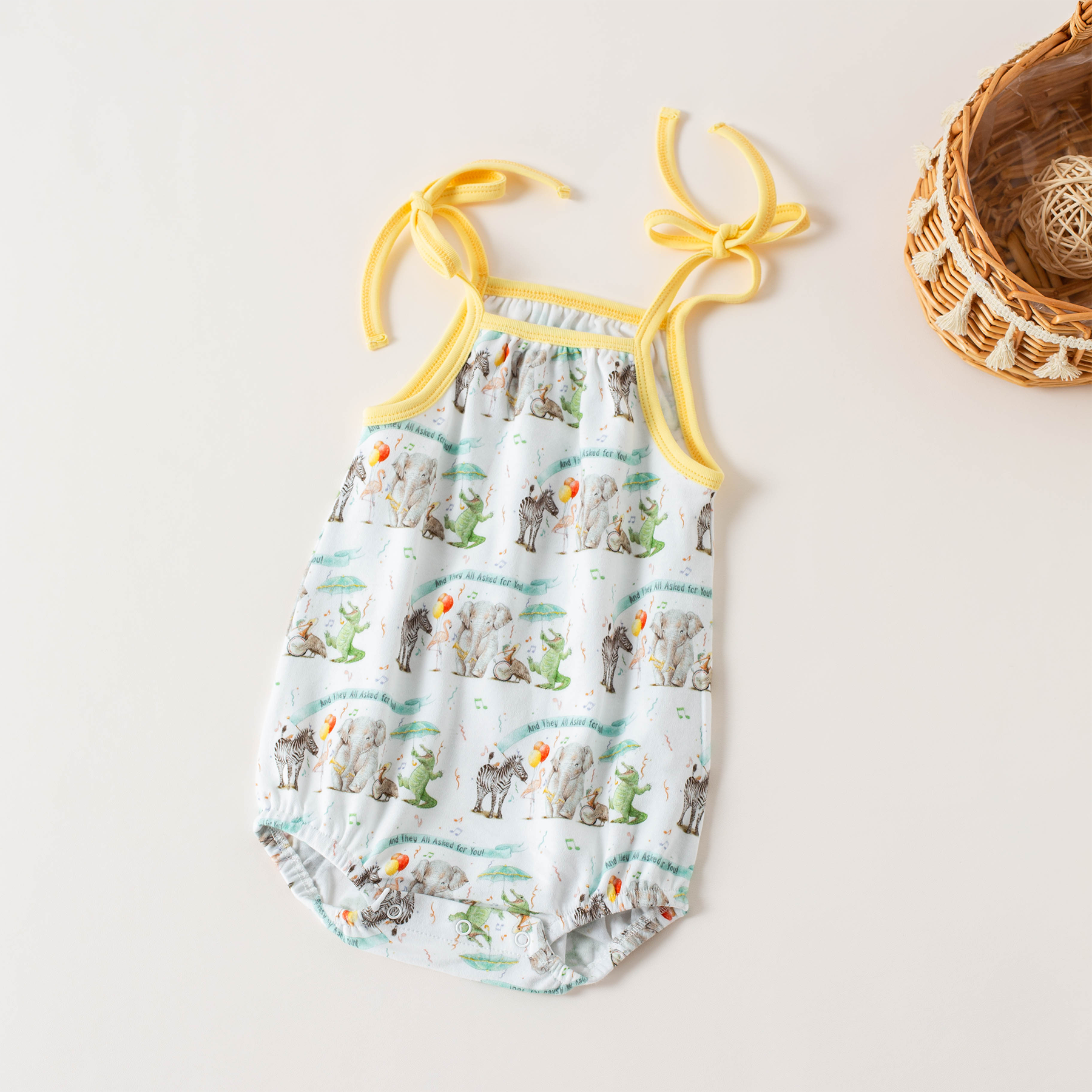 And They All Asked for You Organic Cotton Shoulder-Tie Onesie-Rogue Magnolia Custom Designs