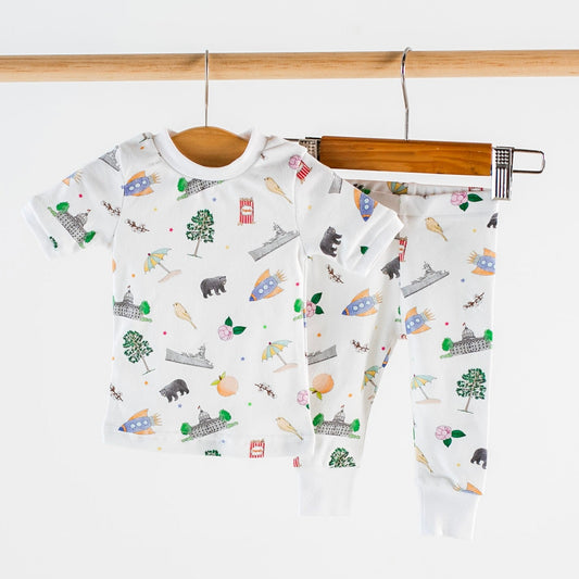 Alabama Organic Cotton Kids Pajamas-Rogue Magnolia Custom Designs