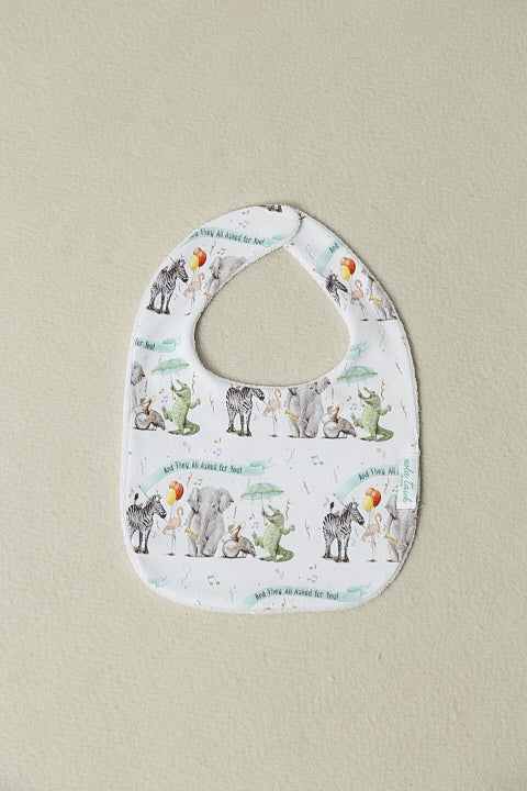 And They All Asked for You Organic Cotton Zoo Bib-Rogue Magnolia Custom Designs