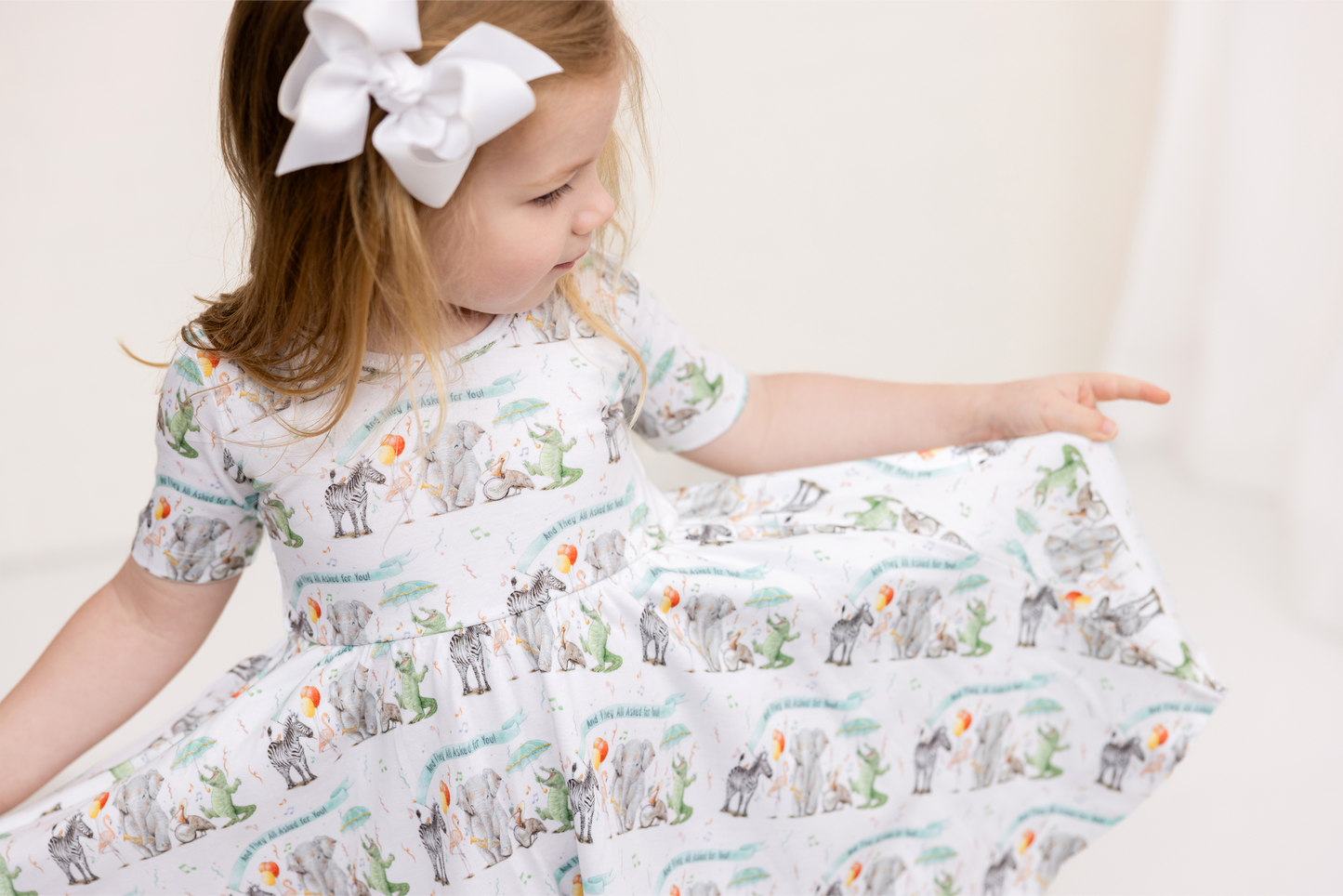 And They All Asked for You Organic Cotton Dress for Kids-Rogue Magnolia Custom Designs