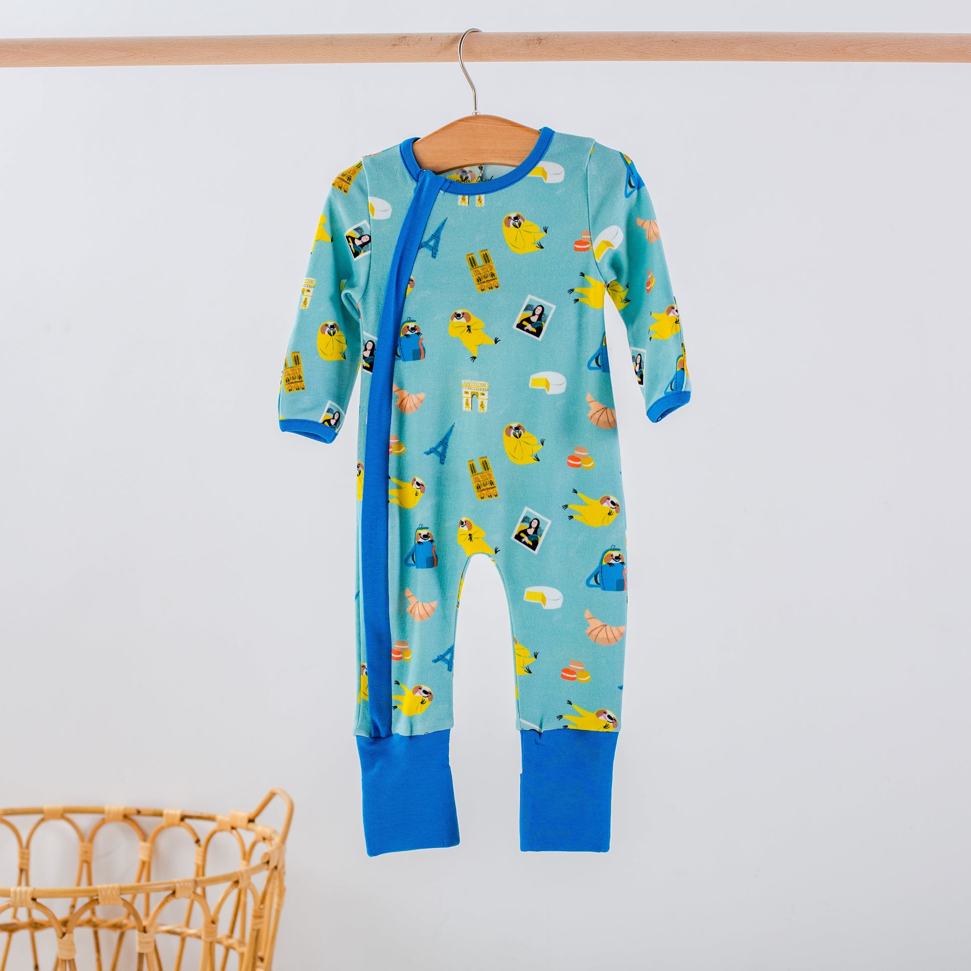 Aya & Pete in Paris Organic Cotton Kids Pajamas & Book Set-Rogue Magnolia Custom Designs