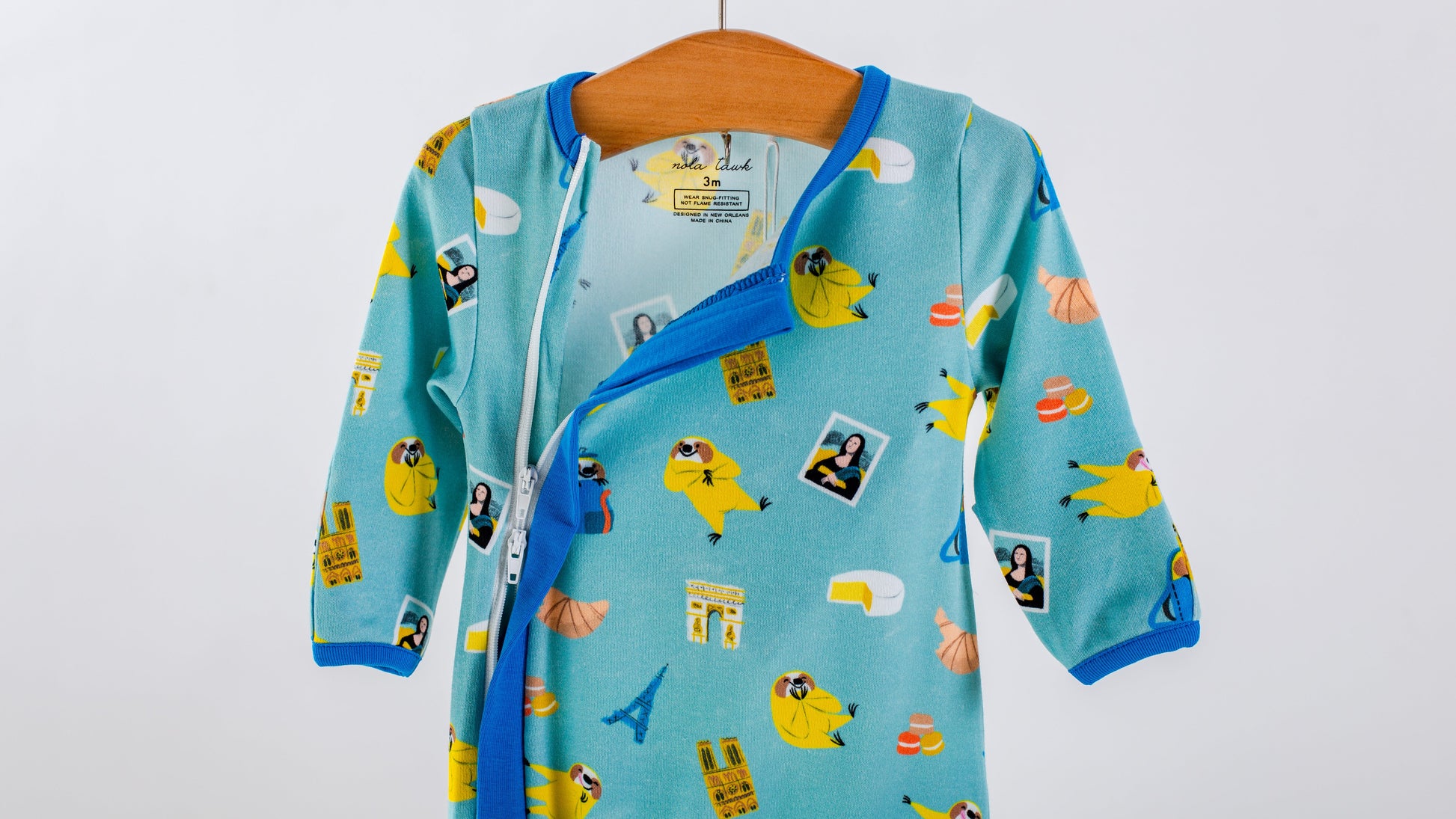 Aya & Pete in Paris Organic Cotton Kids Pajamas & Book Set-Rogue Magnolia Custom Designs
