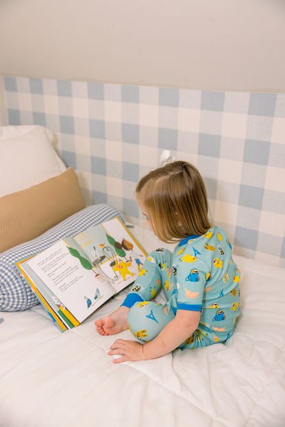 Aya & Pete in Paris Organic Cotton Kids Pajamas & Book Set-Rogue Magnolia Custom Designs