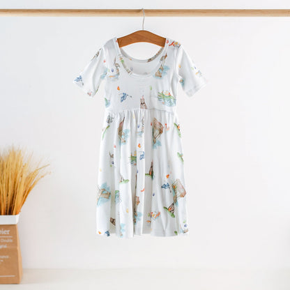 Bayou Birthday Organic Cotton Dress for Kids-Rogue Magnolia Custom Designs