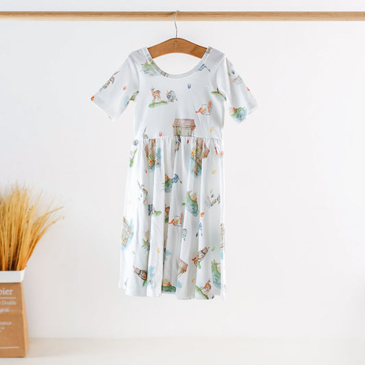 Bayou Birthday Organic Cotton Dress for Kids-Rogue Magnolia Custom Designs