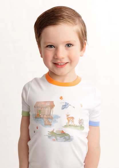 Bayou Birthday Organic Cotton Kids Tshirt-Rogue Magnolia Custom Designs