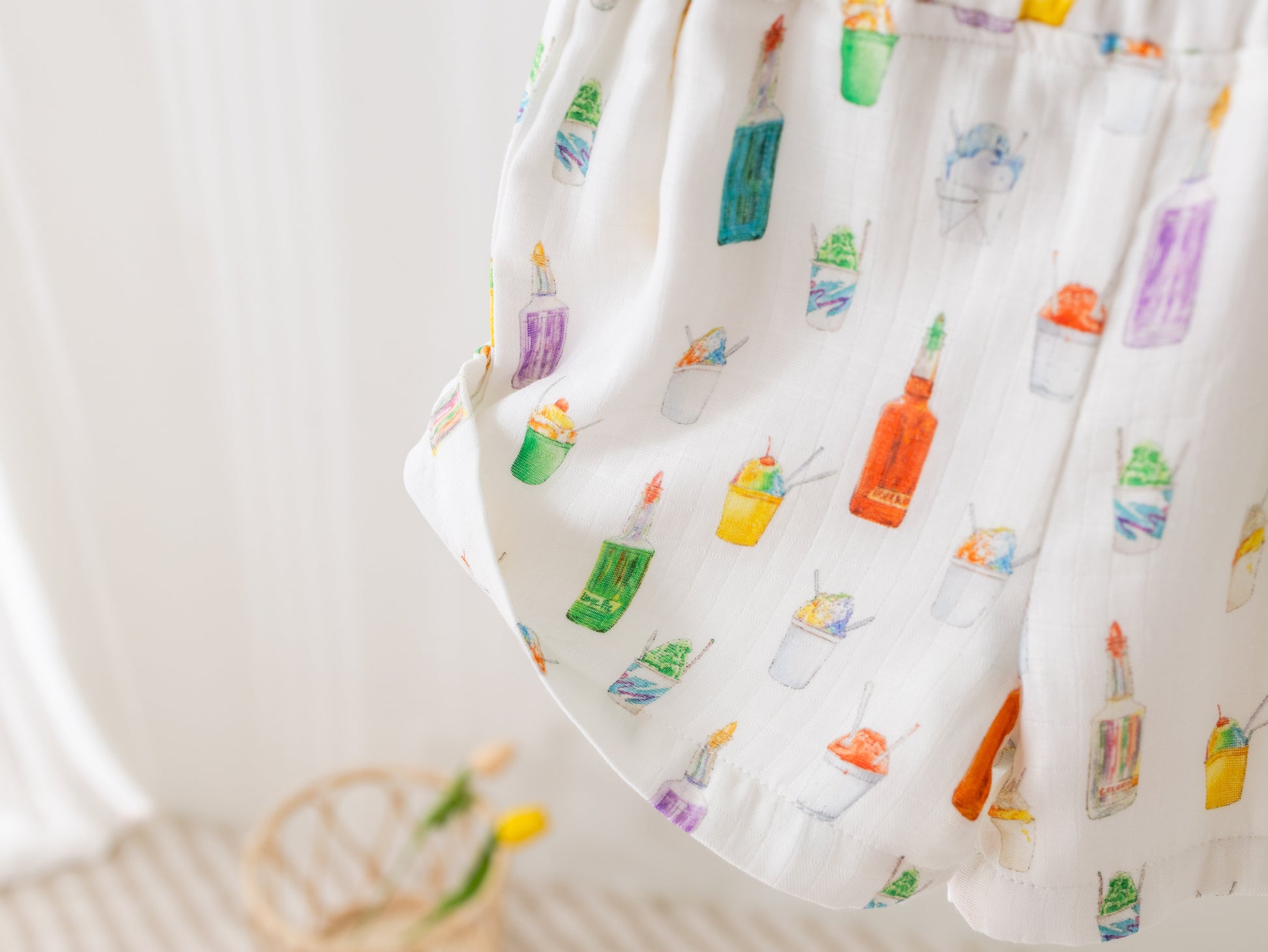 Sugar, Ice, & Everything Nice Organic Muslin Shorts-Rogue Magnolia Custom Designs