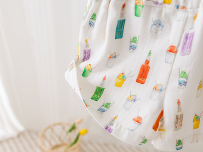 Sugar, Ice, & Everything Nice Organic Muslin Shorts-Rogue Magnolia Custom Designs