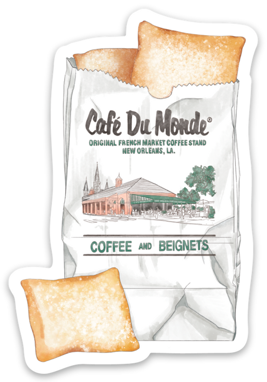 Cafe Du Monde Order of Beignets Die Cut Stickers-Rogue Magnolia Custom Designs