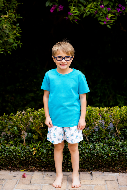 Catching Crabs Organic Muslin Shorts-Rogue Magnolia Custom Designs