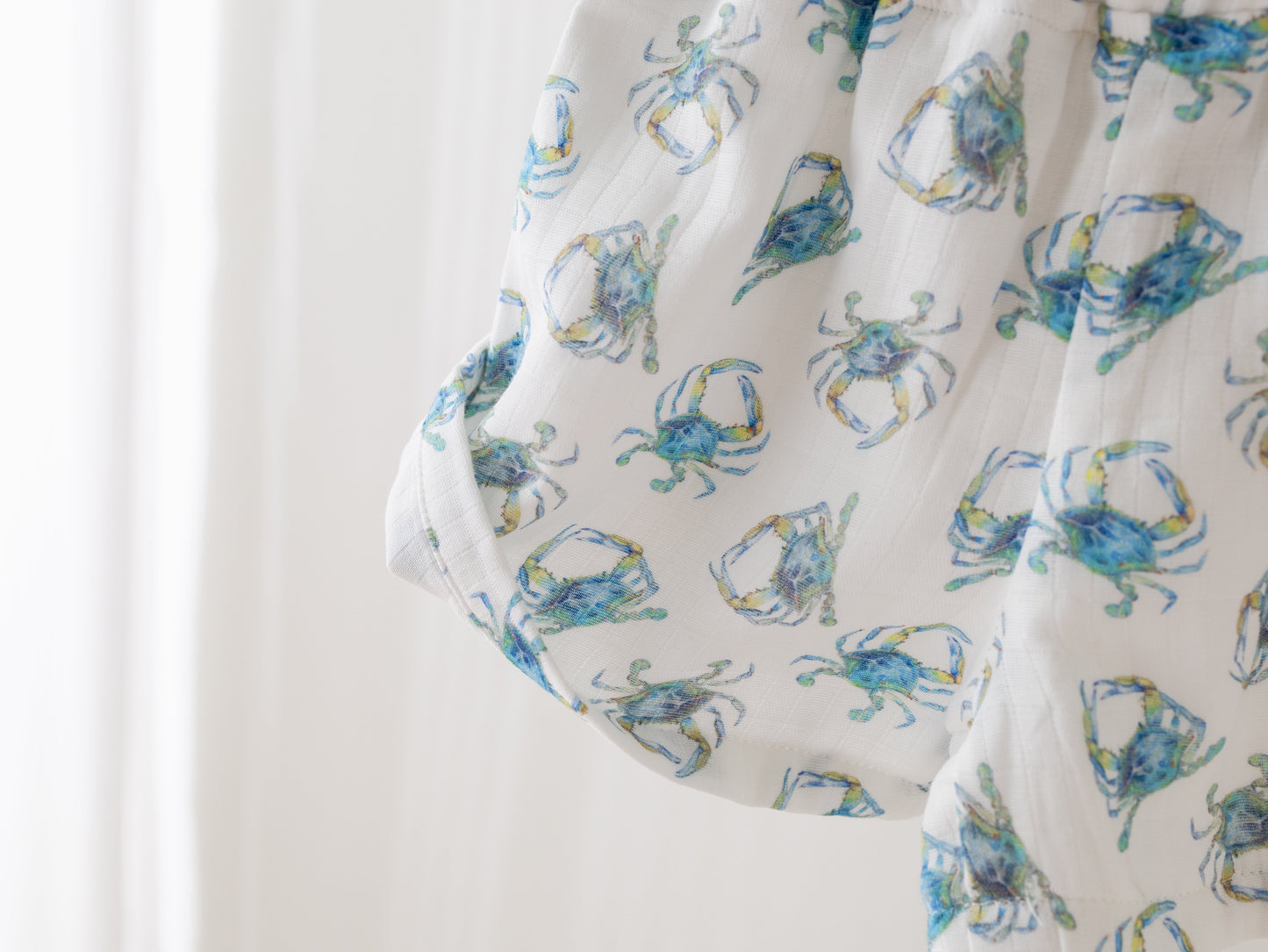 Catching Crabs Organic Muslin Shorts-Rogue Magnolia Custom Designs