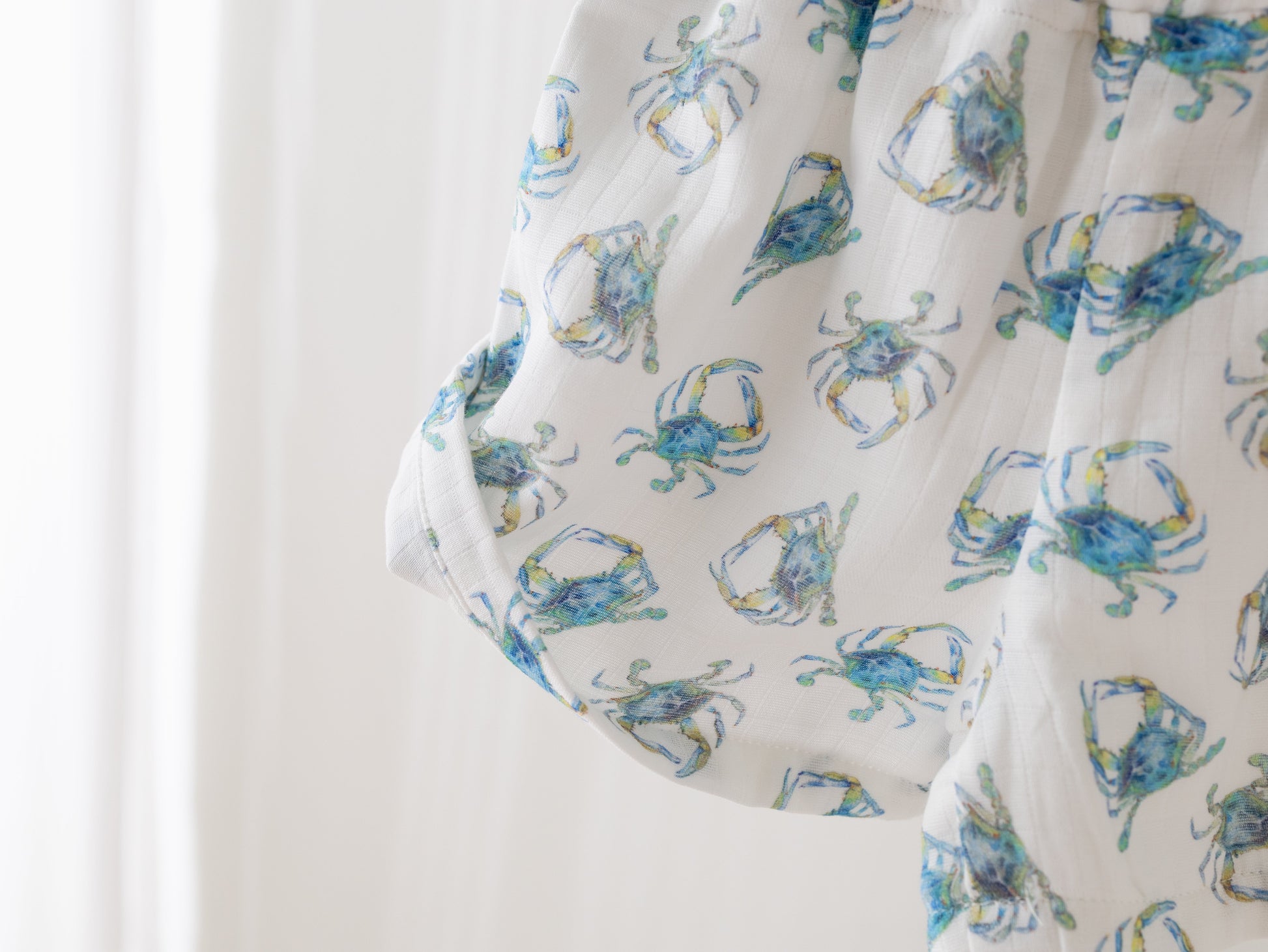 Catching Crabs Organic Muslin Shorts-Rogue Magnolia Custom Designs