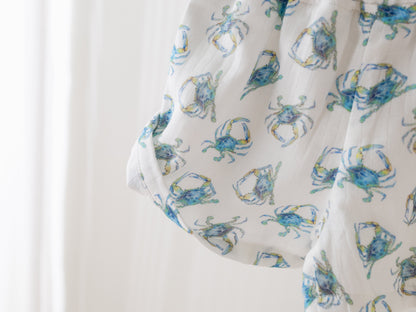 Catching Crabs Organic Muslin Shorts-Rogue Magnolia Custom Designs