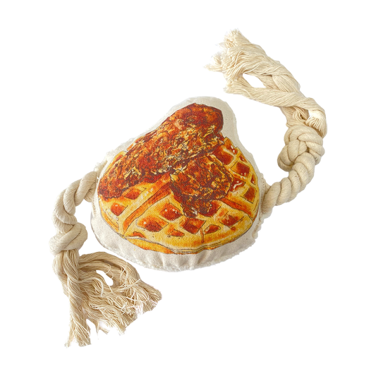 Chicken & Waffles Dog Rope Toy-Rogue Magnolia Custom Designs