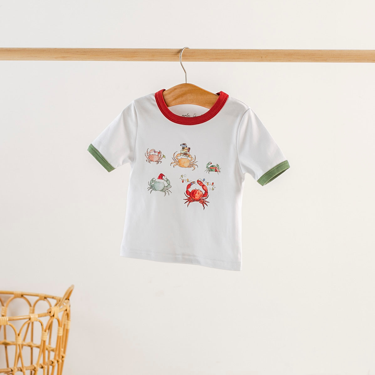 He Sees You When You're Crabby Organic Cotton Kids Tshirt-Rogue Magnolia Custom Designs