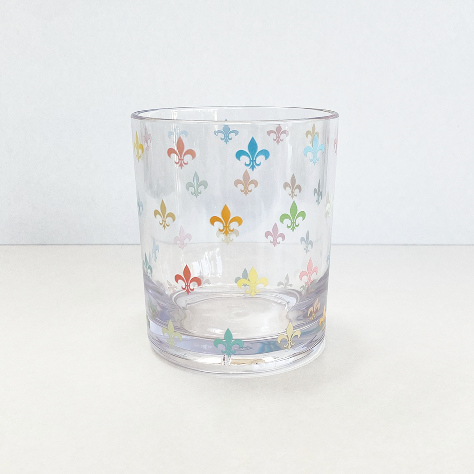 Fleur De Lis Acrylic Drinking Glasses-Rogue Magnolia Custom Designs