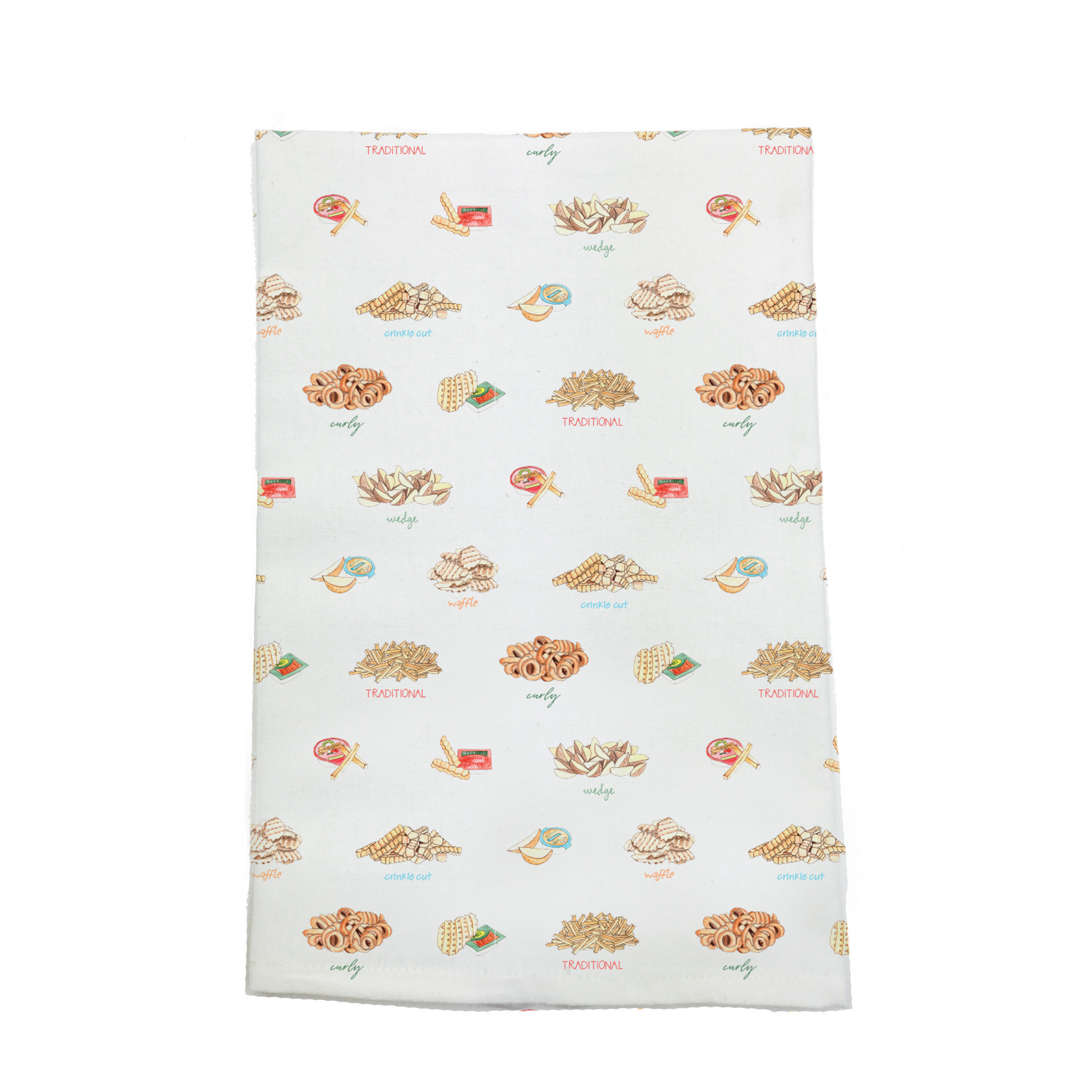 Know Your French Fries Organic Cotton Kitchen Towel-Rogue Magnolia Custom Designs