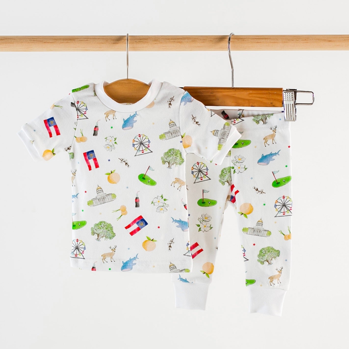Georgia Kids Organic Cotton Pajamas-Rogue Magnolia Custom Designs